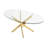 39.37" Glass Side Table with Gold Legs