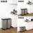 Steel Step On Multi-Compartments Trash & Recycling Bin - 16 Gallons
