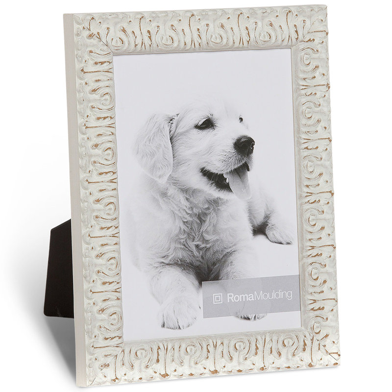 Ruvo Wood Picture Frame, White, 4" x 6"
