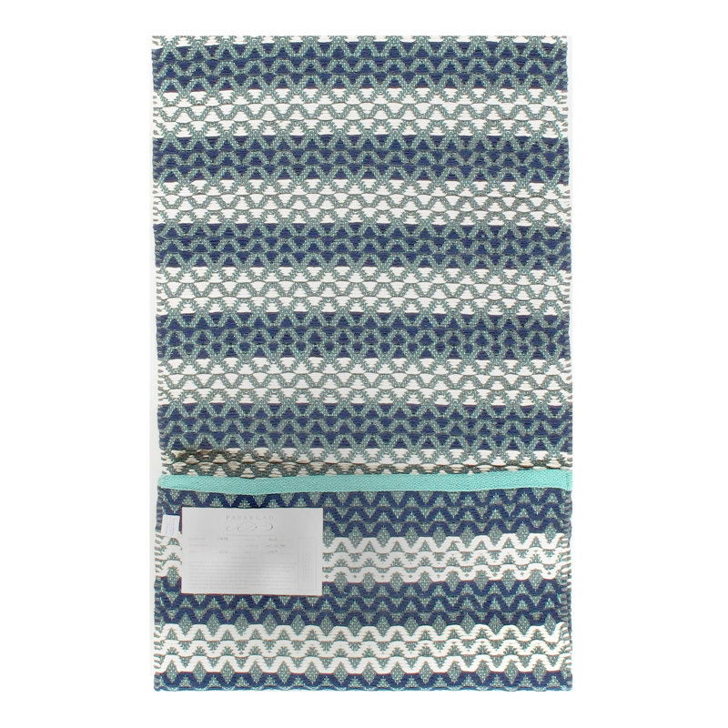 Modern Hand-made Reversible Indo Runner 2'x 6'