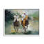 Peinture joueurs de polo sur chevaux sur bois par Ziwei Li, peinture-93920423
