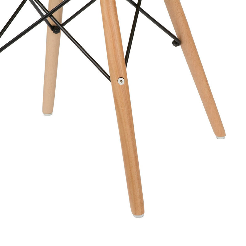 18'' H Side Chair, 4, Black/Natural