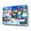 Art mural en verre épique «Twinkling Christmas Town» par Doron David, 24 po x 16 po-470634714