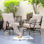 Chaises longues berçantes avec coussins Carli