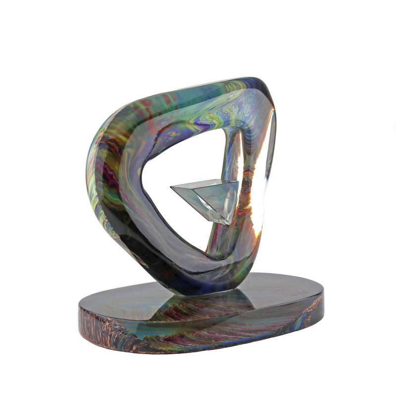 Sculpture en verre de Murcie Triangolo