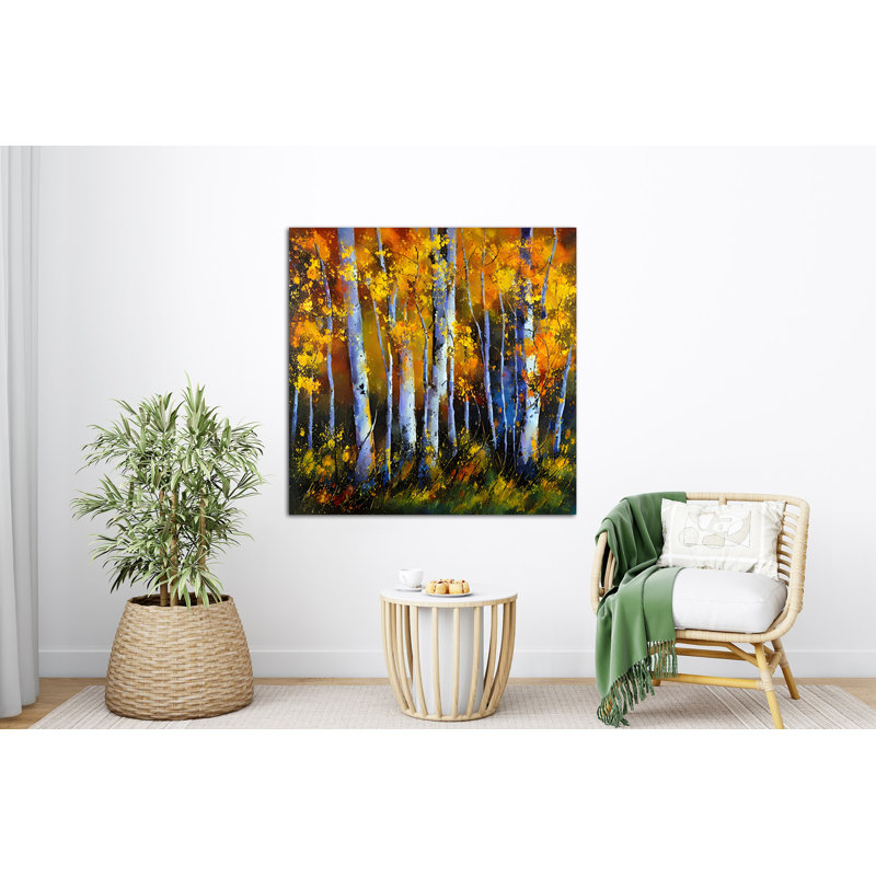 Autumn Birch, 42" H x 42" W