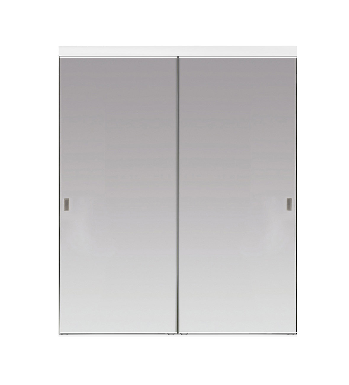 Mirrored Sliding Closet Doors 60 x 80 (Double 31 x 80) with Hardware  Kit & Floor Guide, Mirror Interior Doors Easy Install