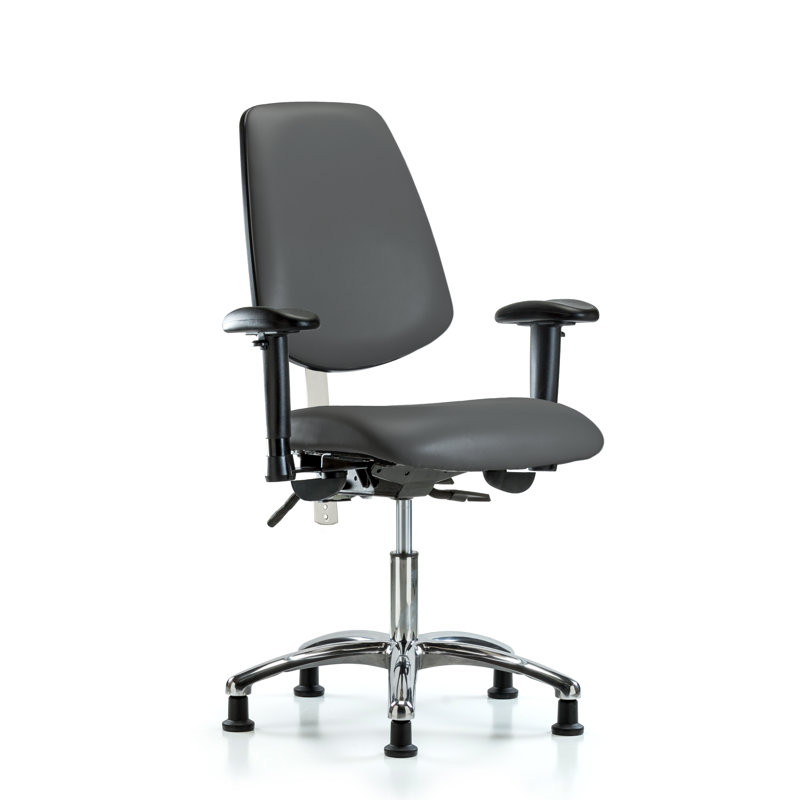Kunaal Vinyl Task Chair, Dark Gray