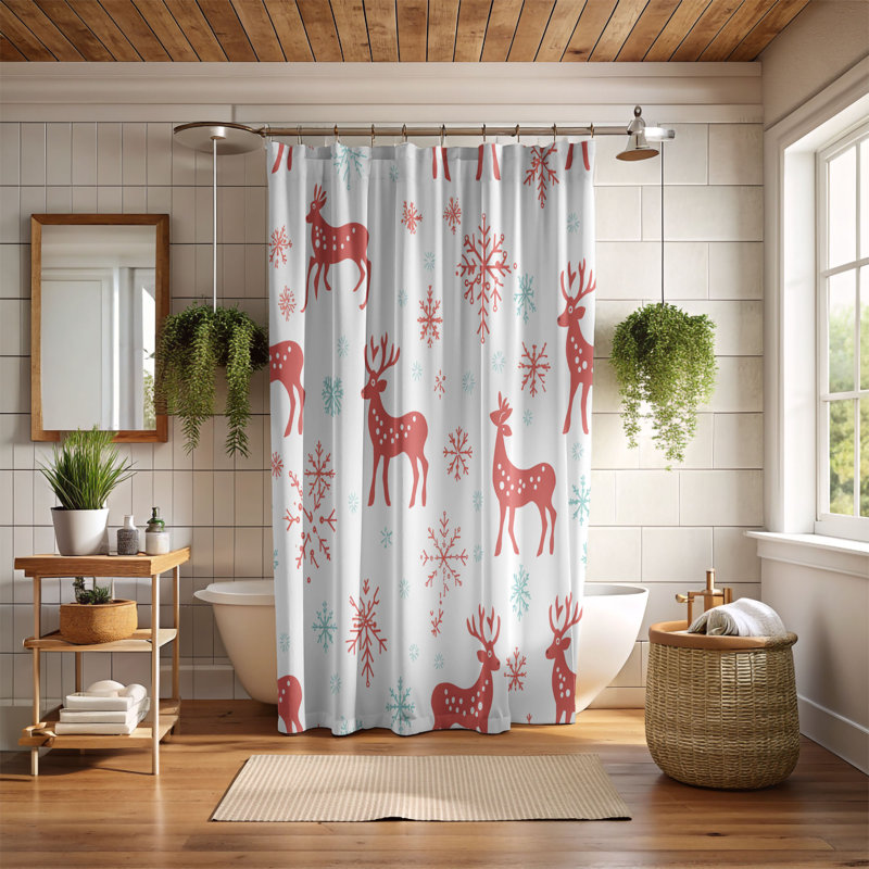 Retro Cheer - Premium Shower Curtain, 74"H x 71"W