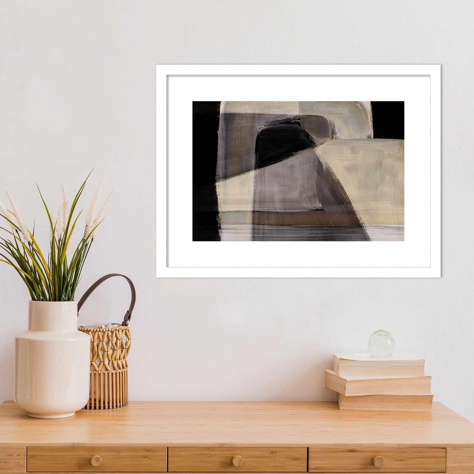 Moods by Dan Hobday Wood Framed Wall Art Print, White, 16" H x 21" W