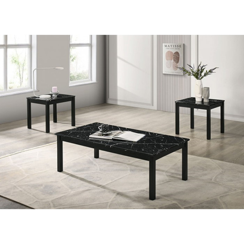 Kline 3-piece Pack Coffee Table Set, Black