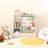 Kreena 37.17"H x 33.46"W 4 Tier Book Display Bookcase Bookshelf with Storage Organizer-1119459572