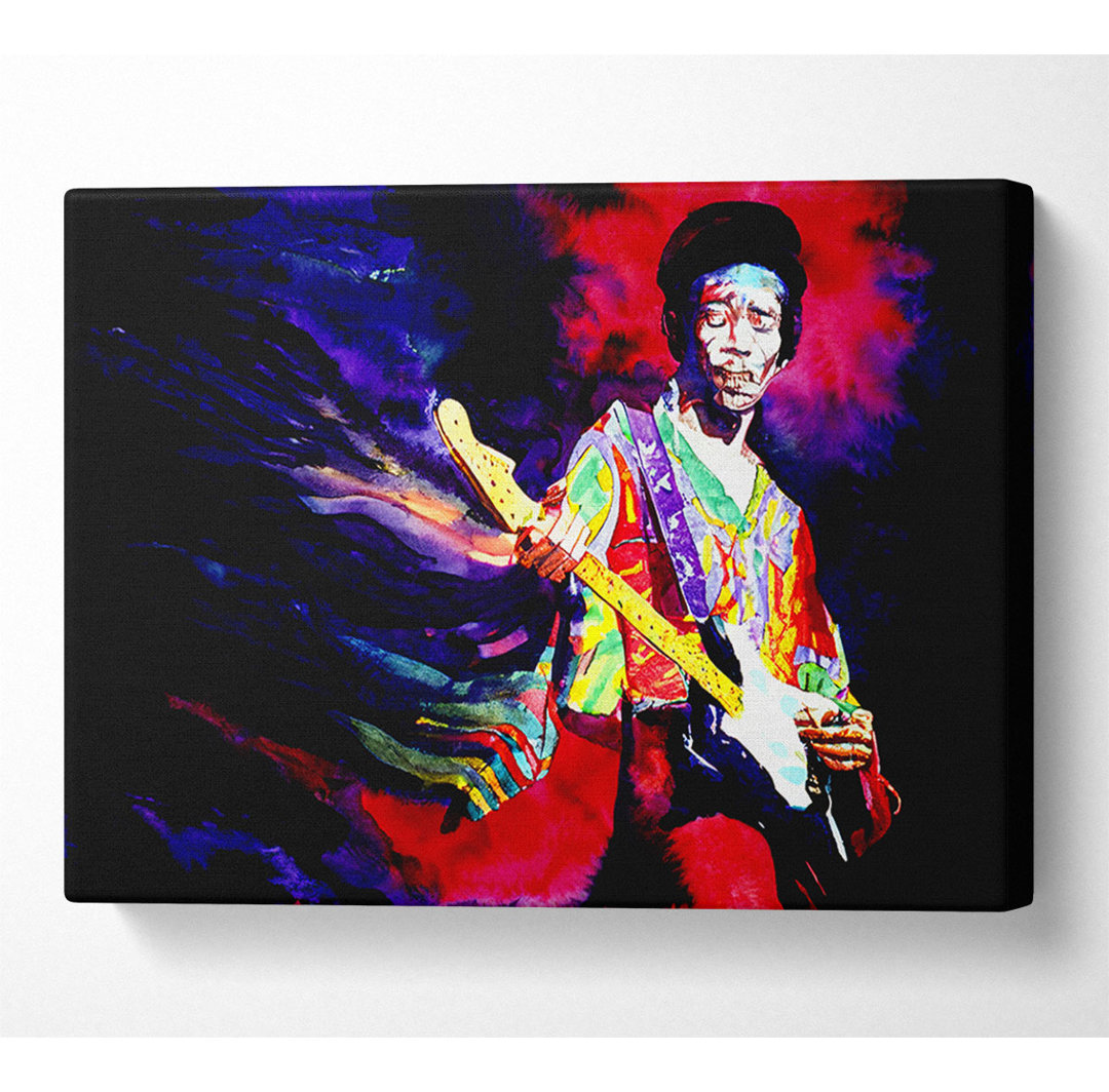 Jimi Hendrix Lightning Fast - Kunstdrucke auf Leinwand