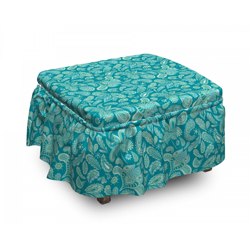 Housse pour repose-pieds motif cachemire