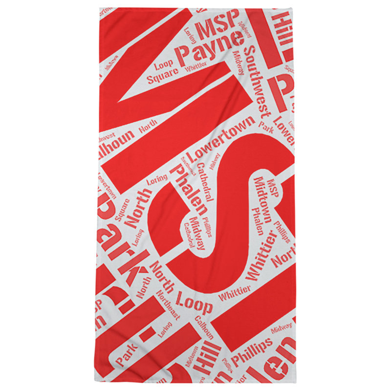 Bath Towel, Red, Microfiber, Minneapolis–Saint Paul