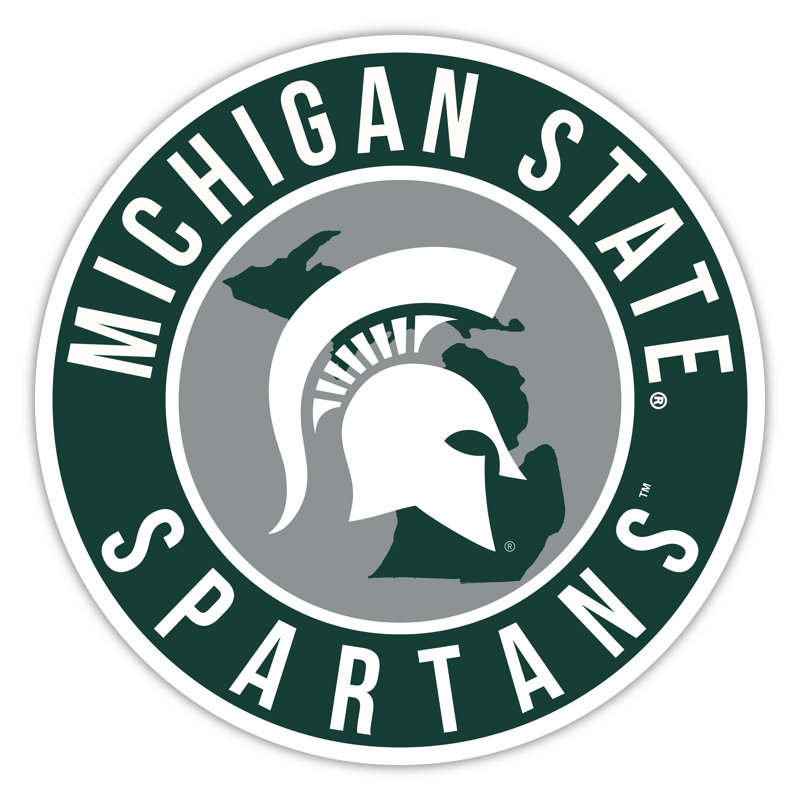 Michigan State Bright Line - 16" Circle With State
