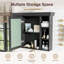 Armoire de rangement murale avec porte miroir-953202943