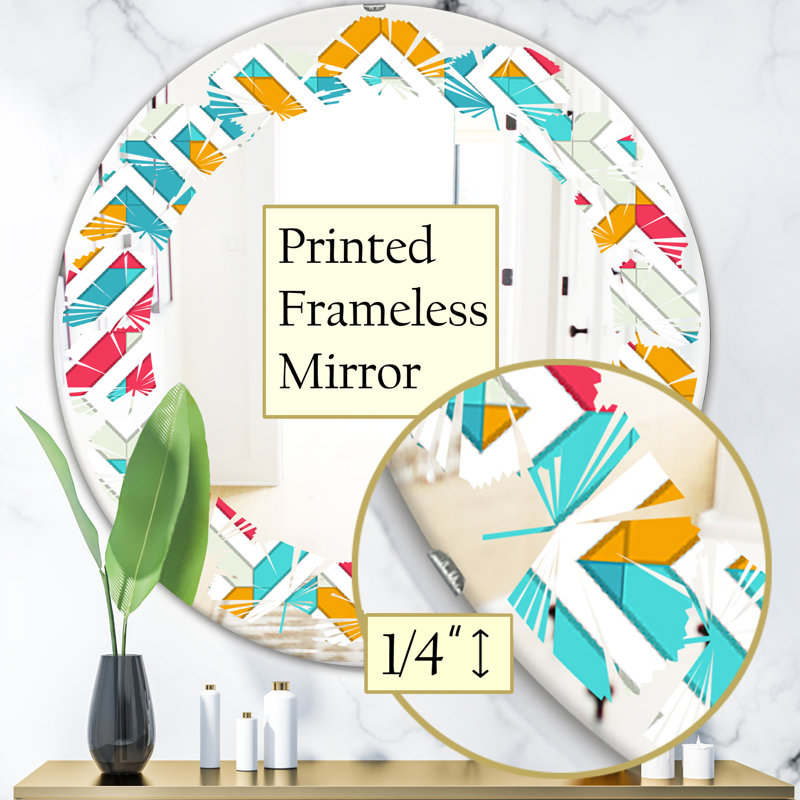 Miroir mural Leaves Abstract I Coastal, H 31,5 po x l po