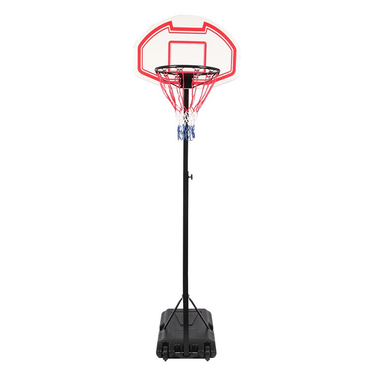 Costway Adjustable Kids Basketball Hoop Stand W/Durable Net Shatterproof  Backboard Wheel