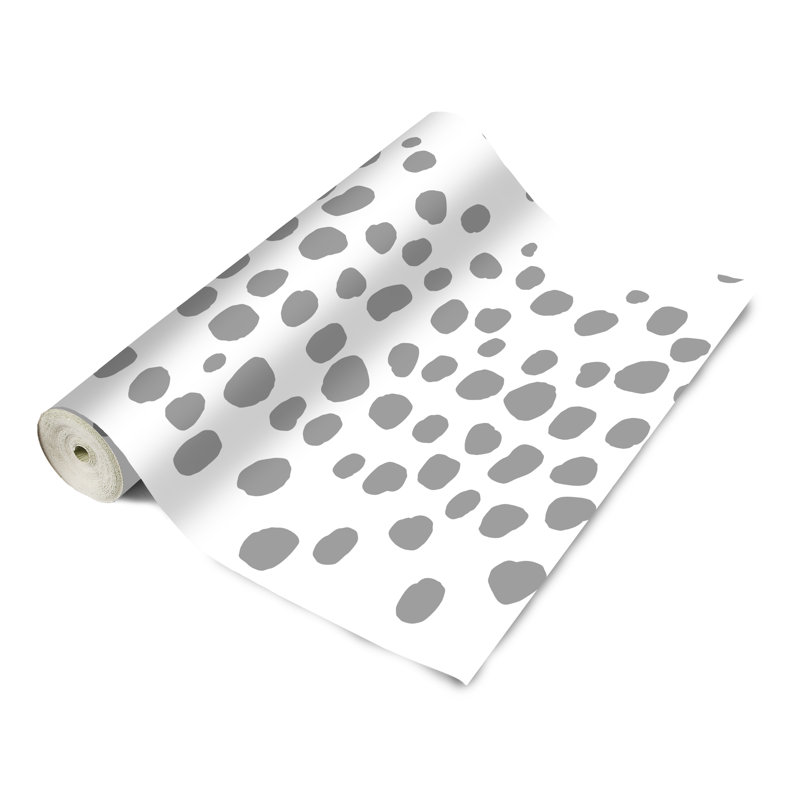 Panneau de papier peint Burnsdale, L 24 po x L 120 po, Gris