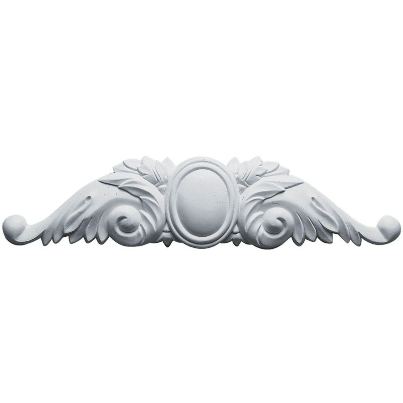Primed White Polyurethane Scroll Applique Onlay