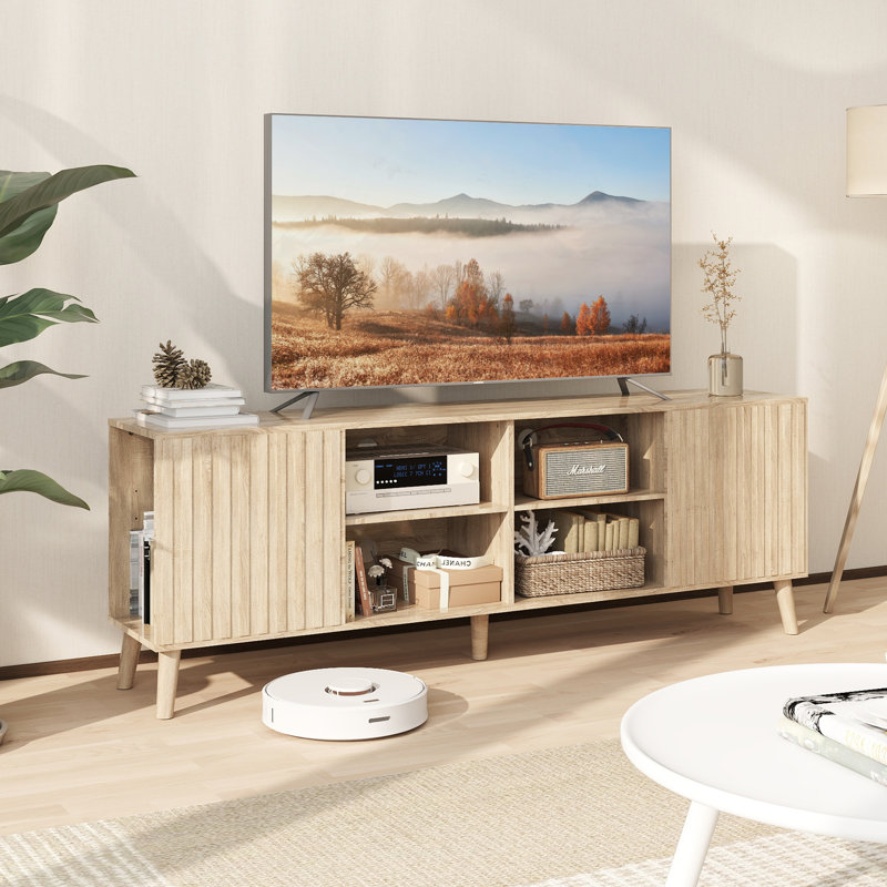 TV Stand for TVs up to 85", Oak