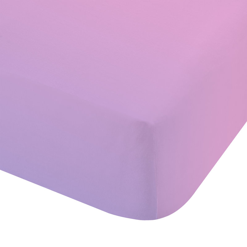 Ombre Rainbow Clouds Fitted Sheet, Double (4'6)
