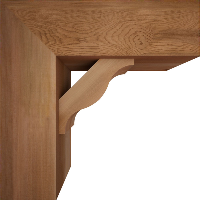 Support Funston Block avec support décalé, 20 po x 20 po, Cèdre rouge occidental de l 7 1/2 po (lisse)