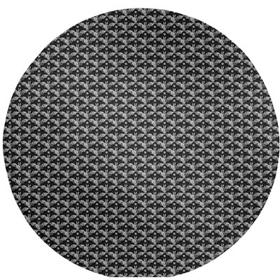 Tapis de salle de fleurs noire