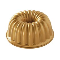 Nutrichef Marquise Fluted Bundt Cake Pan, Extra Thick and Non-Stick Aluminum Bakeware with 2 Layers