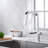 Pull Down Double Handle Kitchen Faucet-99069317