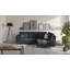 Corner Sofa And Footstool with Wooden Legs In Scandinavian Style Knutsford-58350954-58350951