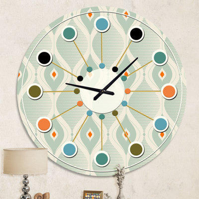Horloge murale rétro Mid-Century