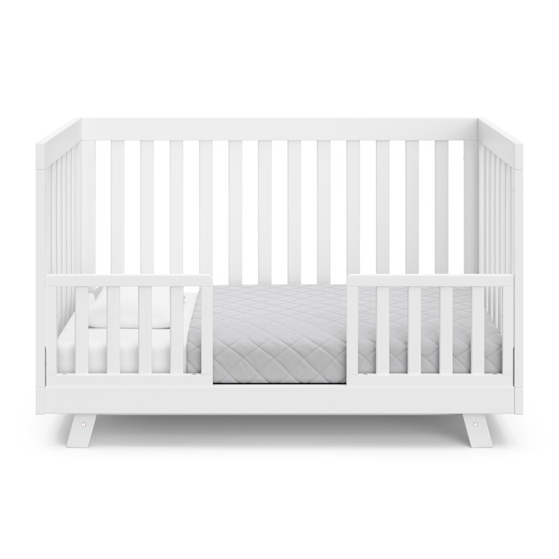 Lit de bébé convertible 3-en-1 Beckett, Blanc, Lit à barreaux