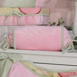 Housse de coussin pour traversin/insert Minky Bubbles, Rose