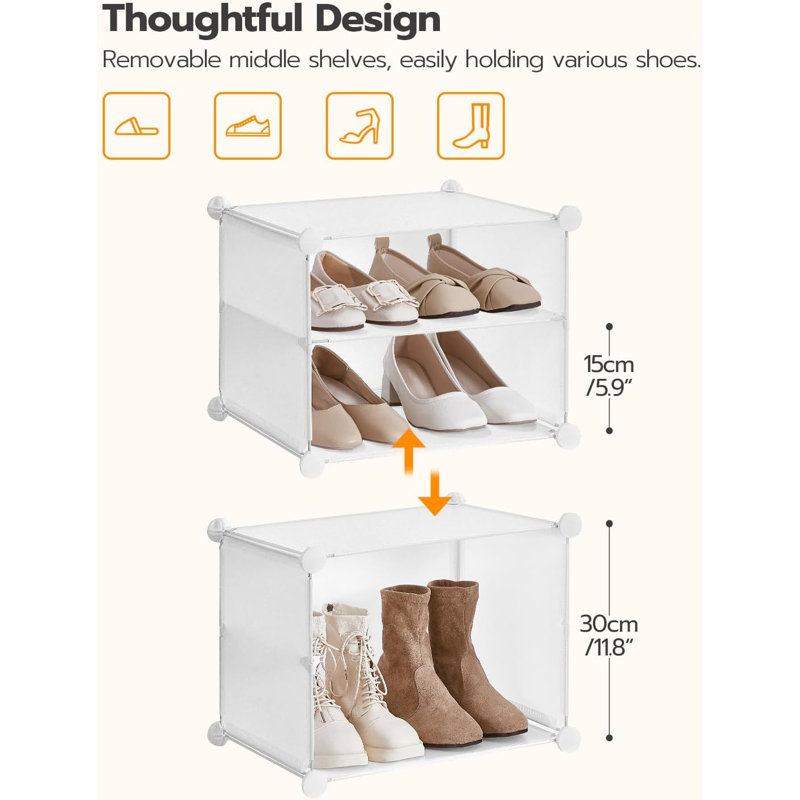 48 Pair Stackable Shoe Storage Box