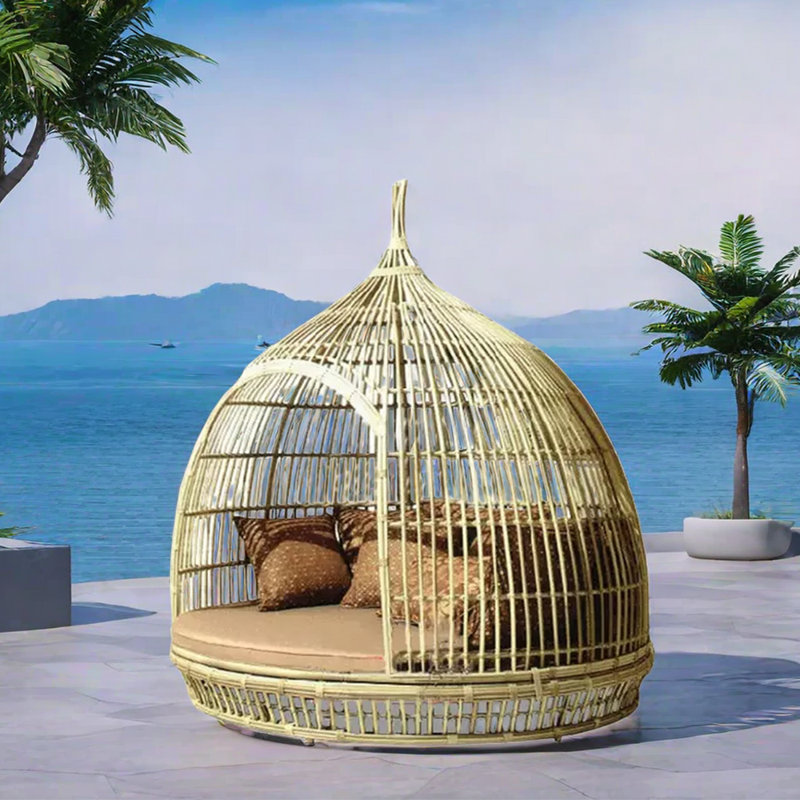 Brynnae 70.87'' Wide Novelty Wicker Patio Daybed