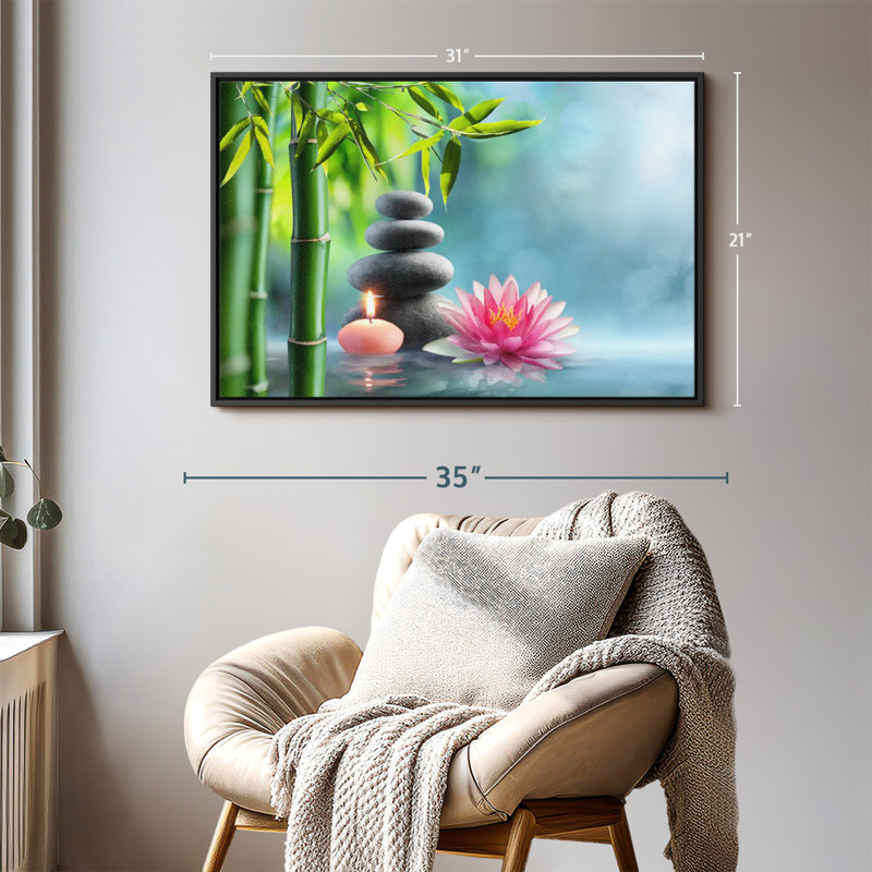 Bien-être «Japanese Bamboo Spa Canvas Print», H 21 po x l 31 po