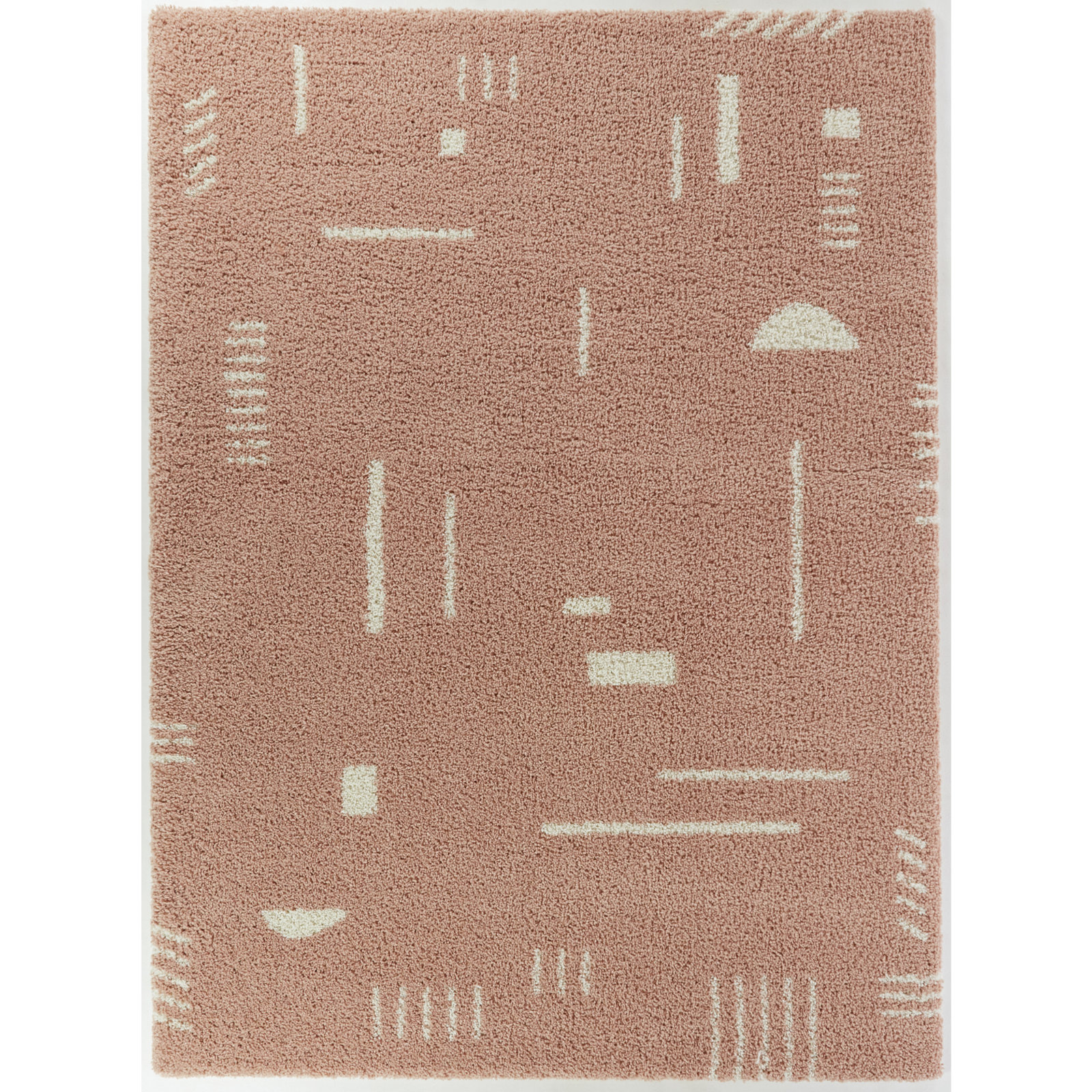 Morin Geometric Shag Rug, Rectangle 6'7" x 9'