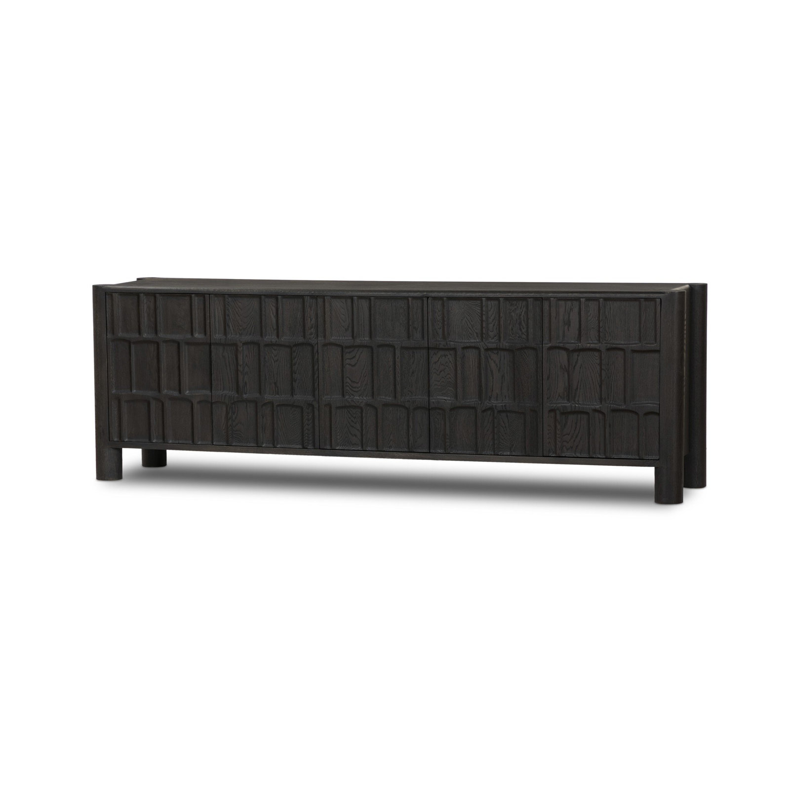 Jefte 82'' W Storage Credenza, Black