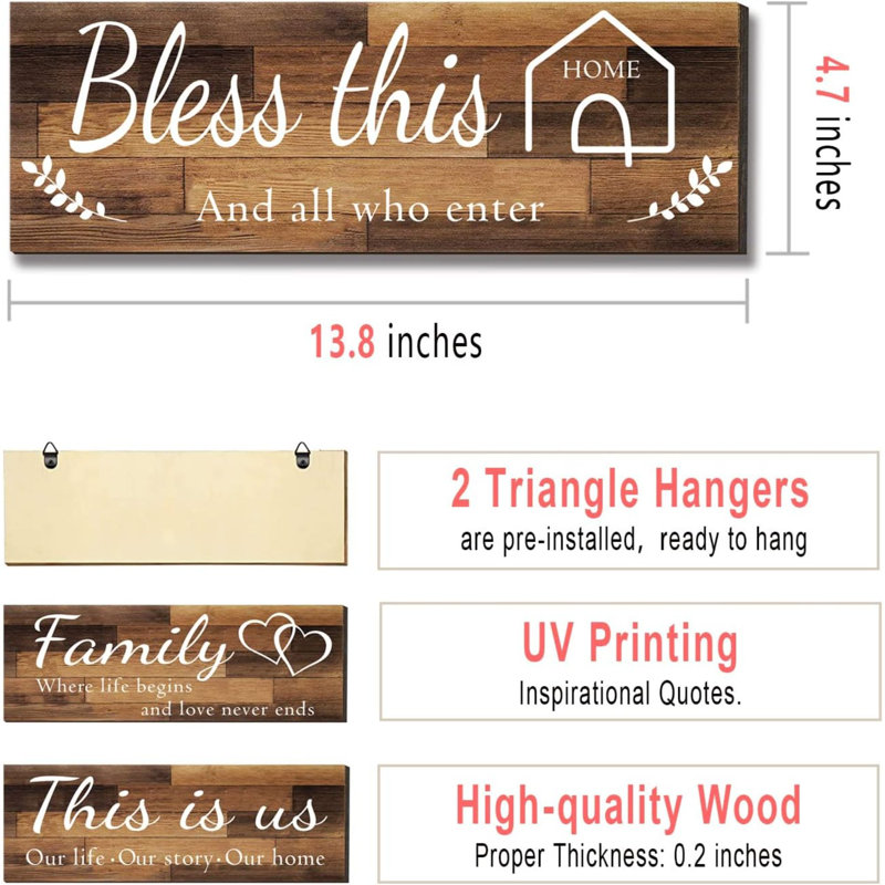 Handmade Farmhouse Wall Decor on Solid Wood