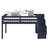 Johannes Solid Wood Twin Low Loft Bed with 3 Step-Stairway and Tent-281414490