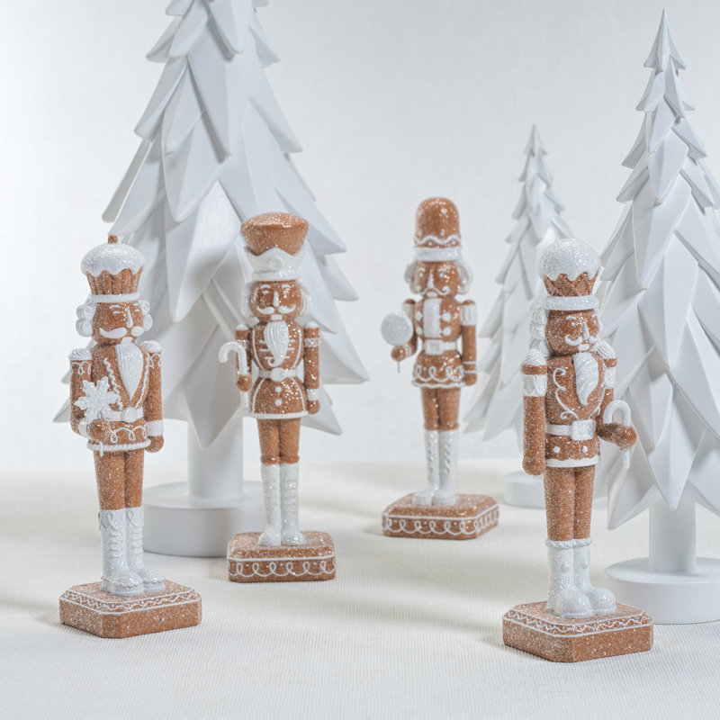 4-Piece Set Assorted Gingerbread Soldier Figurines