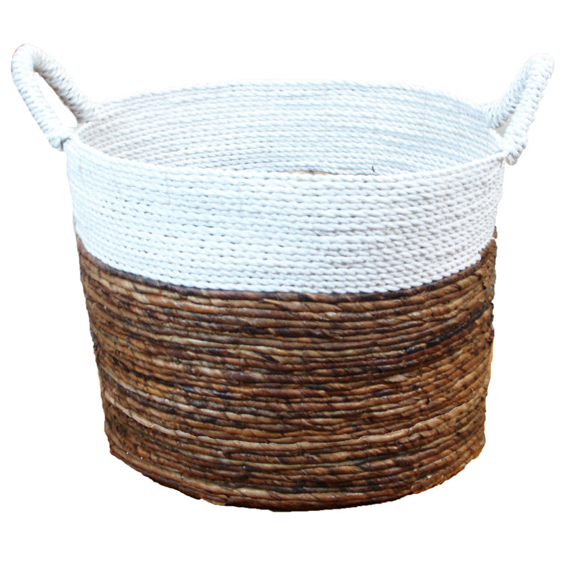 Bay Isle Home™ Wicker Decorative Basket, 13" H x 15" W x 15" D