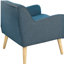 Fauteuil de style Mid-Century moderne - Le tissu classique du dossier matelassé à boutons met en valeur le fauteuil, utilisant des pieds en bois massif, convenant aux salons, aux chambres et aux bureaux - Housse en polyester confortable - Dossier matelassé à boutons classiques et design élancé