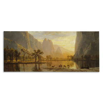 «Valley of the Yosemite» par Albert Bierstadt - peinture sur toile tendue