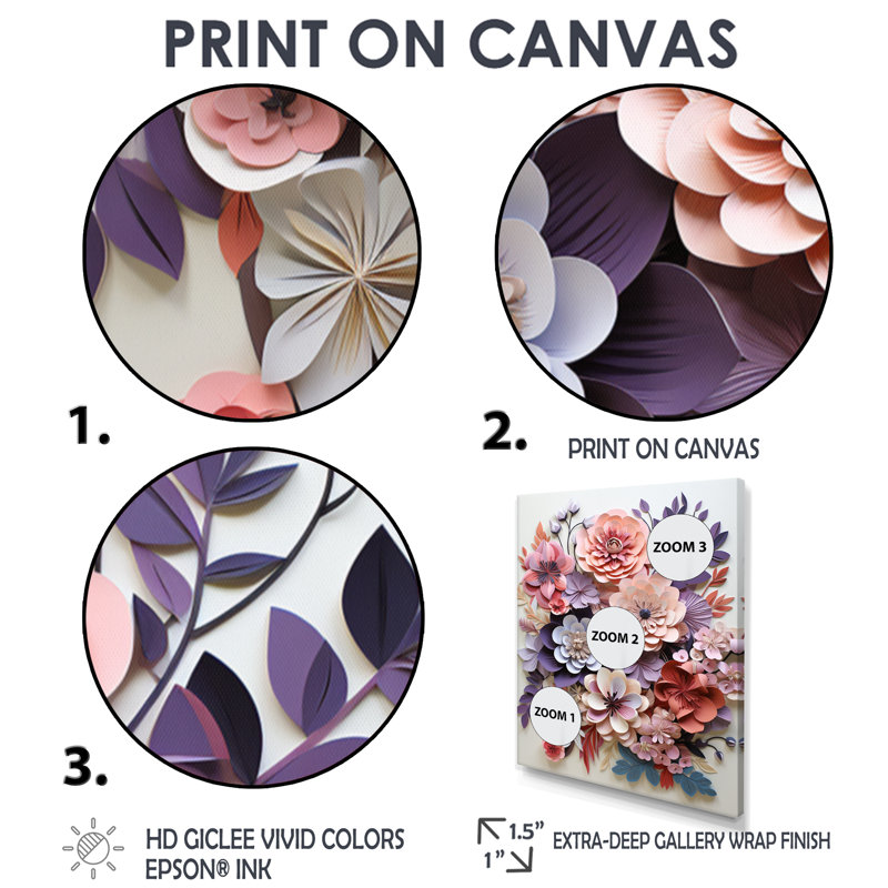 Fleurs d'hortensia mauve et rose - hortensia, art mural, Cadre flottant noir, bois massif, H 32 po x l 16 po x P 1 po