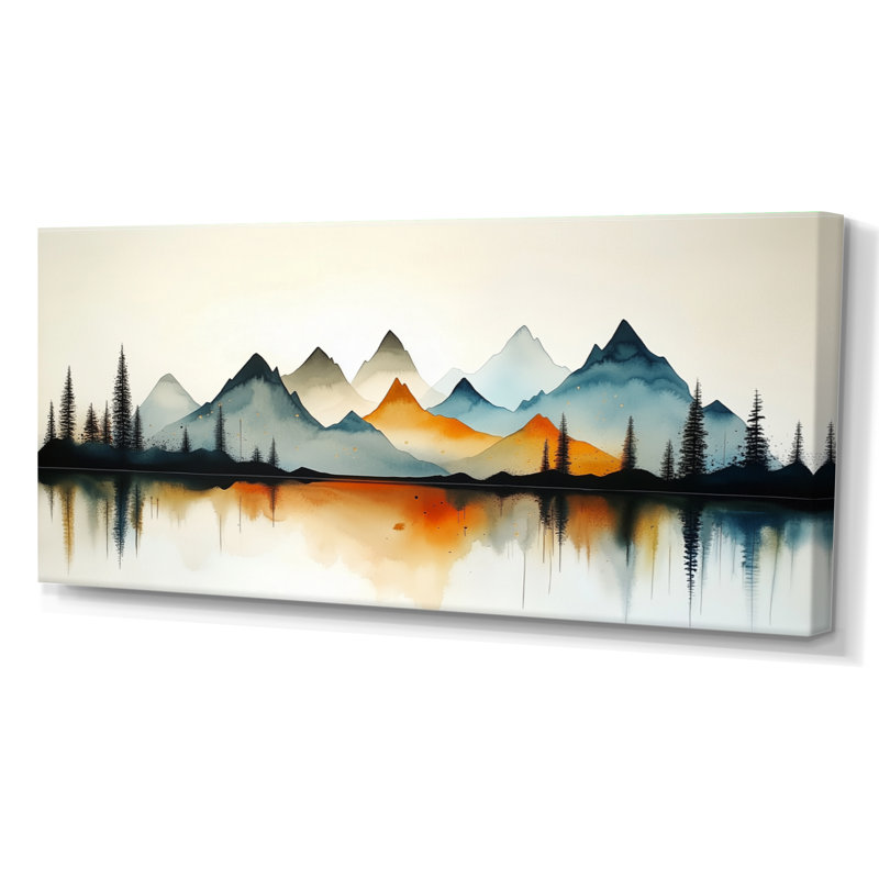 Orange noir John II - art mural encadré orange serein, impressions sur toile chaleureuses, Toile tendue, H 20 po x l 40 po