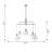 Colyt Sean Lavin Lillias 6 Light Dining Room Chandelier With Milk Clear Glass Mix Shade-112738229-112738232-112738239