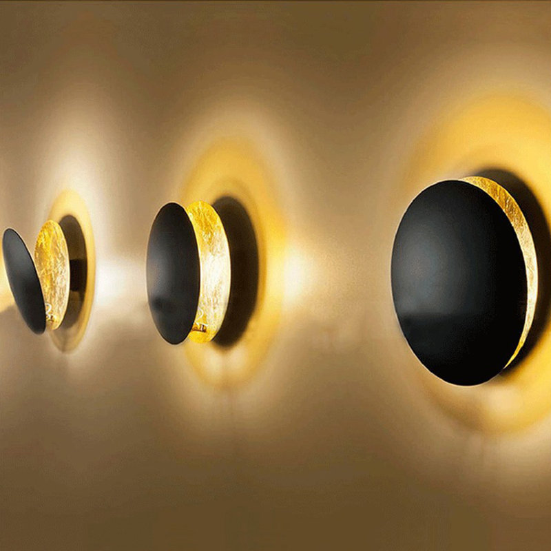 LED Flush Mounted Wall Sconce Iron, Matte Black